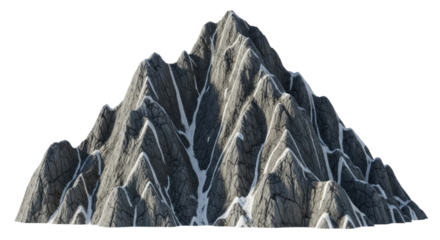Jagged mountain peak transparent background cutout png