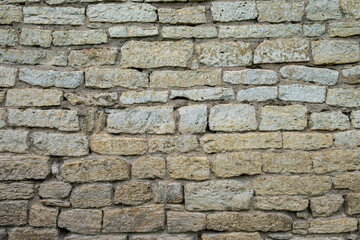 Textured Stone Brick Wall Detail and Surface View
