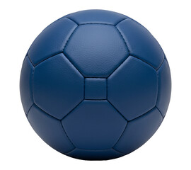 PNG. blue soccer ball. Blue handball with Panel design on transparent background.
