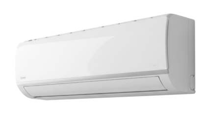 White split air conditioner unit transparent background cutout png