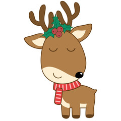 Christmas Deer Cartoon
