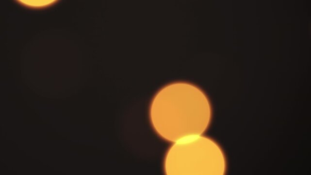 オレンジに光る玉ボケ　フラットなビッグフラッシュ　ループ
