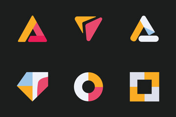 Modern Abstract Geometric Logo Collection.