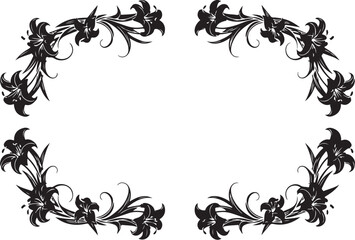 Luxury Floral Ornament Frame Set