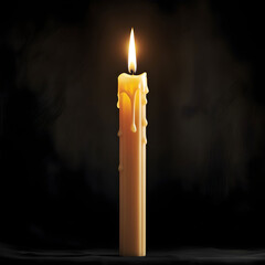 Church candle in the dark