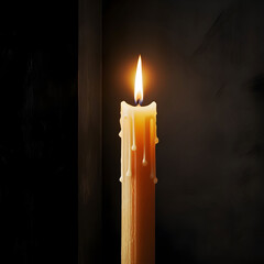 Church candle in the dark