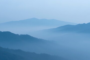 misty mountain landscape