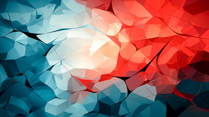 A Colorful Distorted Polygonal Background. Geometric Art, Cracked Texture, Modern Design.