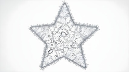 Star shape made of ice crystals and water droplets