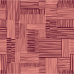 Line Doodle Seamless Pattern 88 - Handwoven Stripes
