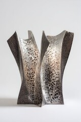 Abstract Ceramic Vase With Textured Surface