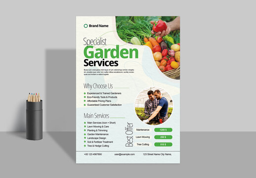 Professional Garden Service Flyer Template