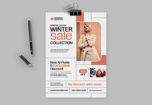 Winter Sale Promotion Poster Template