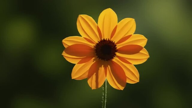 Close-up of a Rudbeckia Hirta Flower in Bloom with Blurred Background in Nature