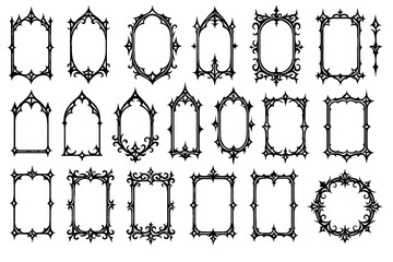 Vintage Ornamental Frames Collection &ndash; Decorative Baroque Borders, Retro Flourish Frame Set, Classic Victorian Outline Design Elements