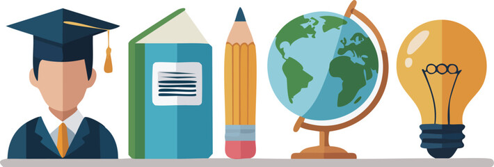 Flat Vector Icon Sheet &ndash; Education & Learning Pack