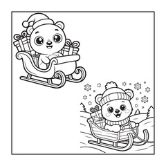 Christmas elements coloring pages with a cute style for adults, teens, and kids.