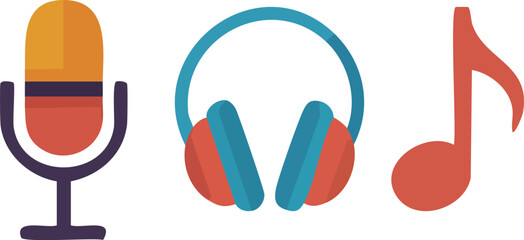 Vector illustration of music icon 