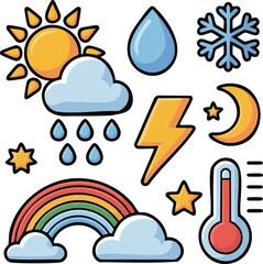 Minimal Flat $2D$ Environment and Sustainability Vector Icon Set