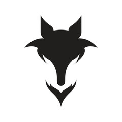 Modern Hidden-Shape Wolf Symbol Designed Using Intelligent Negative Space