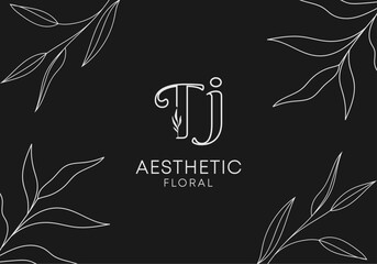 Tj Aesthetic Floral — A Luxury Floral-Inspired Monogram Designed for Elegant Creative Businesses