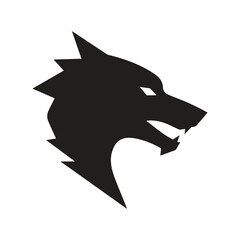 Artistic Splatter Wolf Emblem Designed With Dramatic Black Abstractions