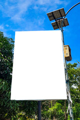 Blank Canvas Mockup White Billboard Portrait