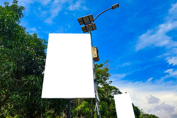Blank Canvas Mockup White Billboard Portrait