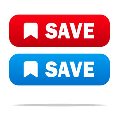 Save bookmark button vector isolated illustration