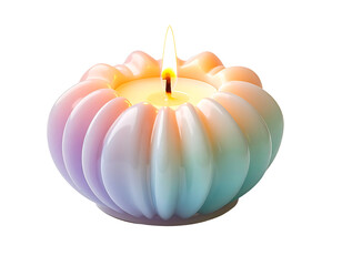 Pastel Seashell Shaped Candle with Gentle Light