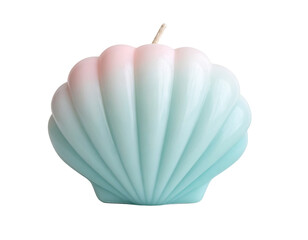 Pastel Seashell Shaped Candle with Soft Light
