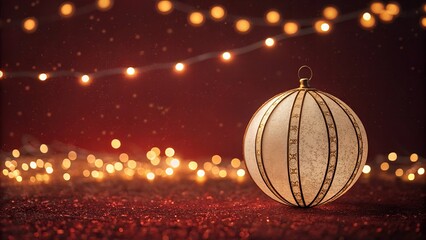 Soft Lantern Glow Bokeh Border on Dark Background