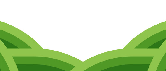 Minimal abstract green header with soft curved layers creating a natural flowing frame around a bright white center, suitable for flyers, posters, business templates, and digital graphics.