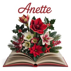 christmas card with holly