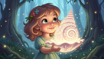 little girl in the night