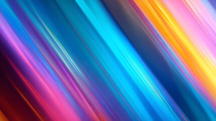 Vibrant neon ribbons flowing diagonally create dynamic visual effect