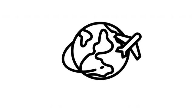 Animated Worldwide Air Travel Globe