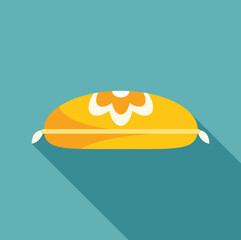 Soft rectangular cushion featuring a delicate floral design, adding a touch of elegance and comfort