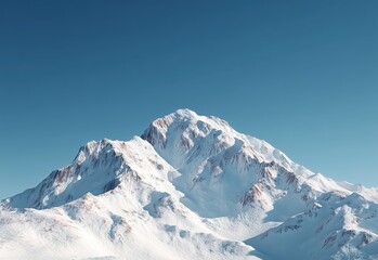 Obraz premium Detailed Snow Mountain Peak · Subtle Light & Smooth Texture