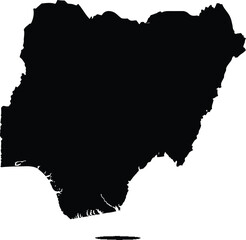 Silhouette Map of a Country Contour Dark Background