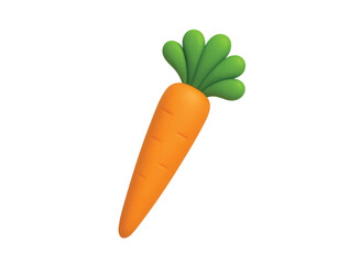 Carrot vegetable icon 3d illustration