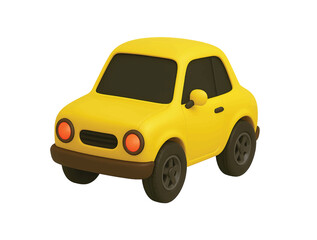 Obraz premium Taxi car icon 3d illustration render
