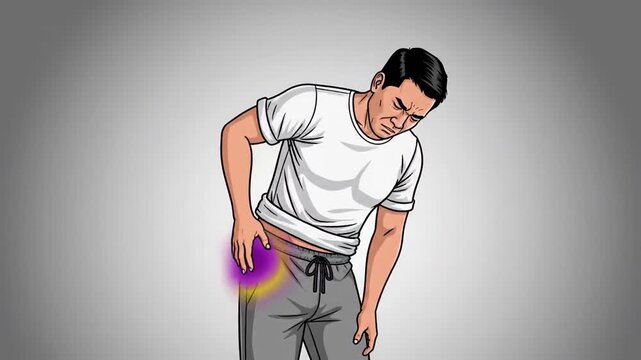 Man Experiencing Hip Pain Indicating Potential Medical Issues in Progression
