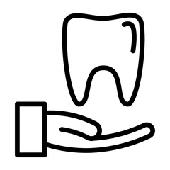 Dental Care Vector Line Icon Design