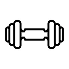 Dumbell Vector Line Icon Design