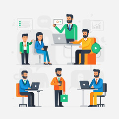 Dynamic business team collaborates on innovative projects, brainstorming ideas and achieving success with modern technology and strategic planning in a vibrant office setting