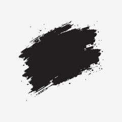 Obraz premium Black Brush Stroke on White Background