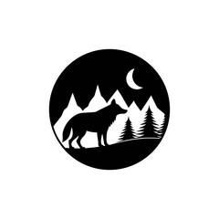 vector illustration of a wolf