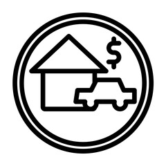 Tokenized Asset Vector Line Icon Design