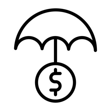 Insurtech Vector Line Icon Design